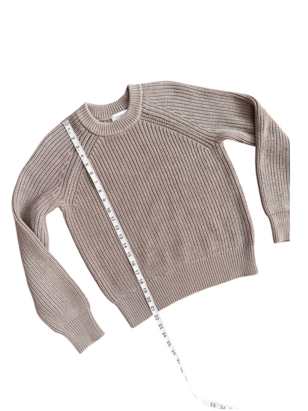 EVEREVE | Ava Classic Knit Pullover Sweater in Mauve Mushroom (Beige), Small - Picture 11 of 13